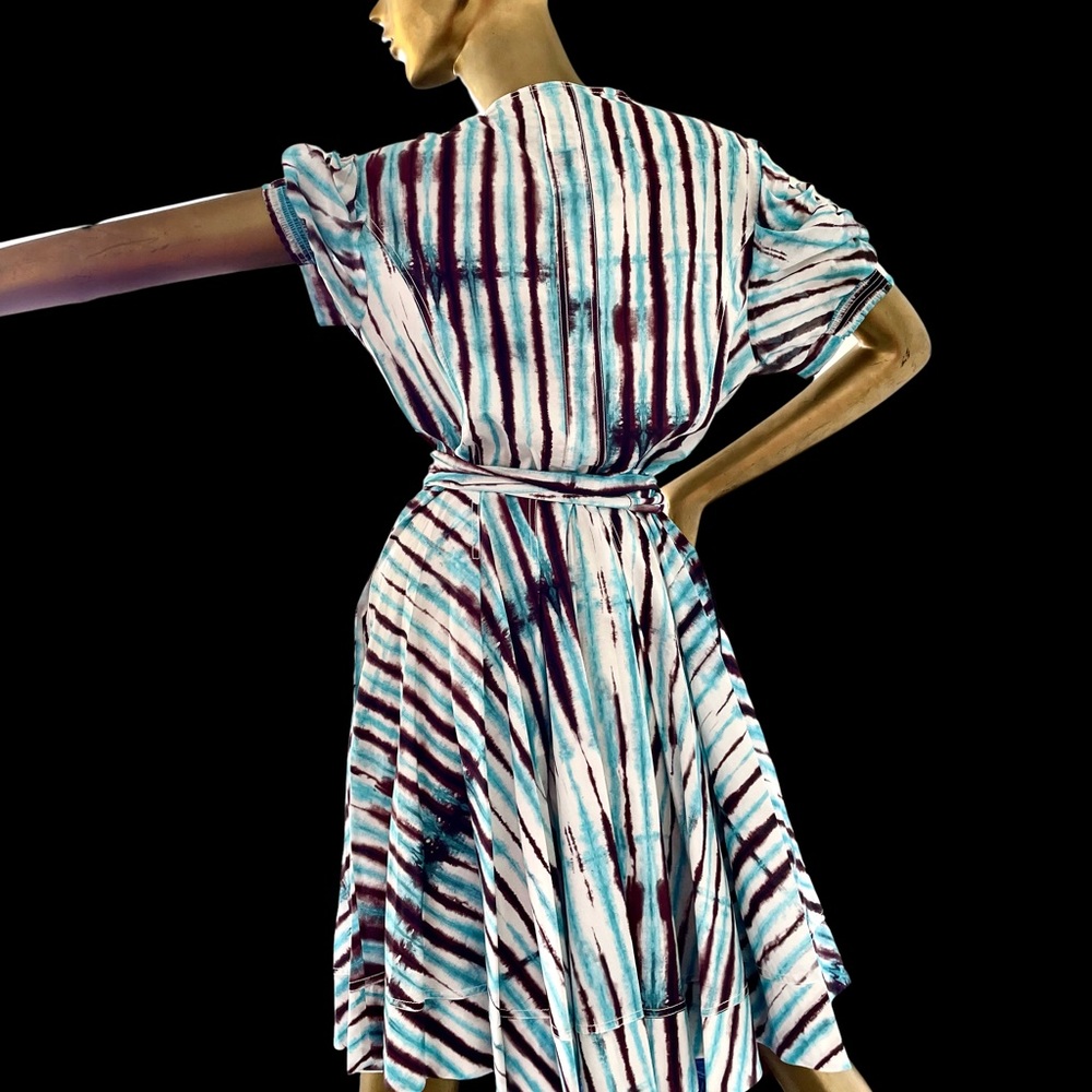 New! Stunning Diane Von Furstenberg Cotton “raindrop” pattern Wrap Dress ‘Indra’